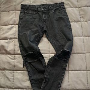 Mnml.la distressed black m1 denim